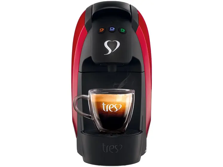 Cafeteira Expresso de Cápsula Três Corações Luna Vermelha