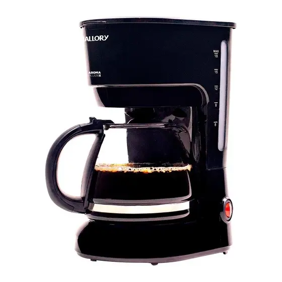 Cafeteira Elétrica de Gotejamento Mallory Aroma Plus 18 Xícaras Preta