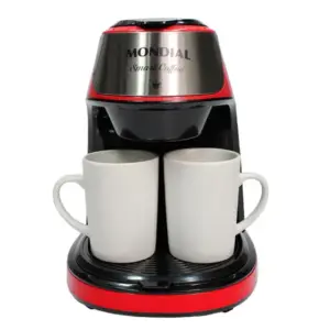 Cafeteira Elétrica Individual Mondial Smart com 2 Xícaras Vermelha 110V