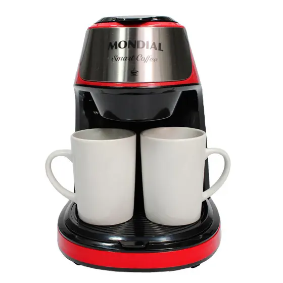 Cafeteira Elétrica Individual Mondial Smart com 2 Xícaras Vermelha 110V