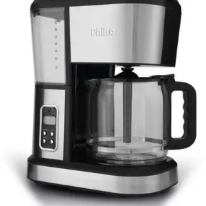Cafeteira Elétrica de Gotejamento Philco 45 Cafés Automática Preta e Inox 220V