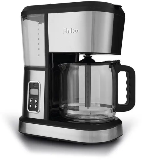 Cafeteira Elétrica de Gotejamento Philco 45 Cafés Automática Preta e Inox 220V