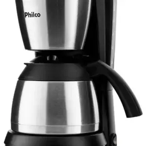 Cafeteira Elétrica de Gotejamento Philco 30 Cafés Jarra em Inox Preta 700W 127V