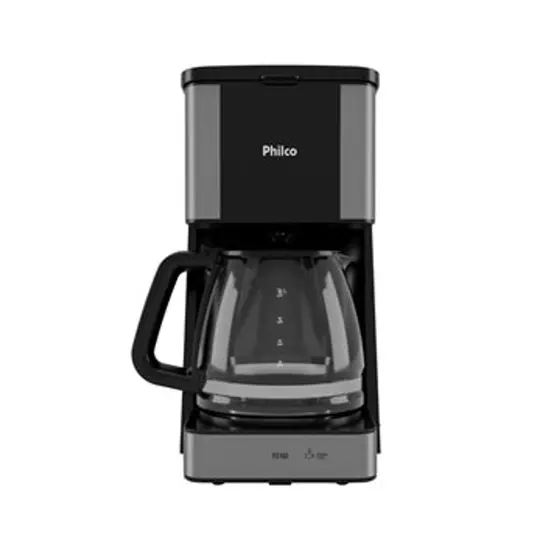 Cafeteira Elétrica de Gotejamento Philco 38 Xícaras Jarra de Vidro Preta PCF40A