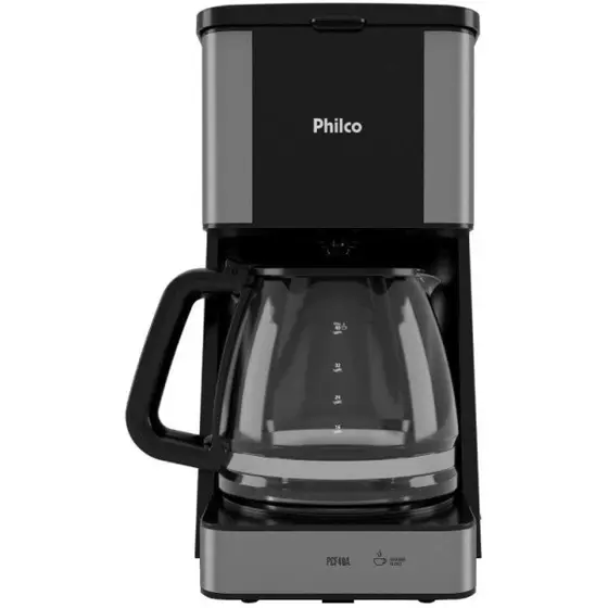 Cafeteira Elétrica de Gotejamento Philco 38 Xícaras 1,5L Jarra de Vidro Preta PCF40A