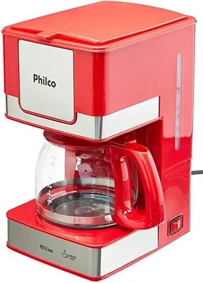 Cafeteira Elétrica de Gotejamento Philco 15 Cafés Red Inox 550W 220V
