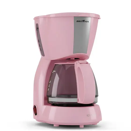 Cafeteira Elétrica de Gotejamento Britânia 15 Xícaras Inox Rosa 550W BCF15