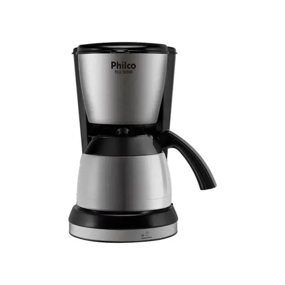 Cafeteira Elétrica de Gotejamento Philco Thermo Preta e Prata 110V PH30