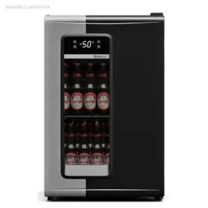 Cervejeira Gelopar 95 Litros Porta com Visor Preta 127V GRB-100 PR