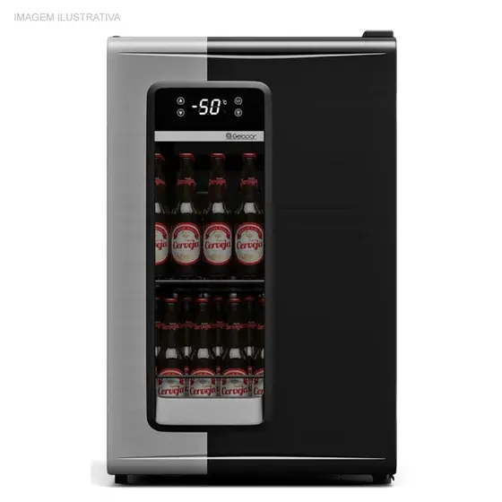 Cervejeira Gelopar 95 Litros Porta com Visor Preta 220V GRB-100 PR