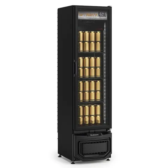 Cervejeira Gelopar 228 Litros Porta de Vidro All Black Preto 220V GCB23EVLB