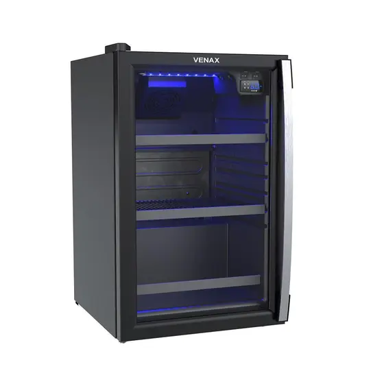 Cervejeira Expositora Venax Blue Light 100 Litros Porta de Vidro Invertida 127V EXPVQBL100PI
