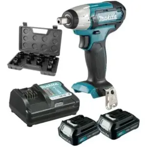 Chave de Impacto Makita 12V com 2 Baterias Carregador e Soquete TW141DZ Chave de Impacto Makita 12V com 2 Baterias Carregador e Soquete TW141DZ