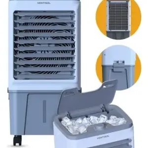 Climatizador Evaporativo Portátil Ventisol 16 Litros Frio Branco e Cinza 130W 127V CLIN16 01 Climatizador Evaporativo Portátil Ventisol 16 Litros Frio Branco e Cinza 130W 127V CLIN16 01