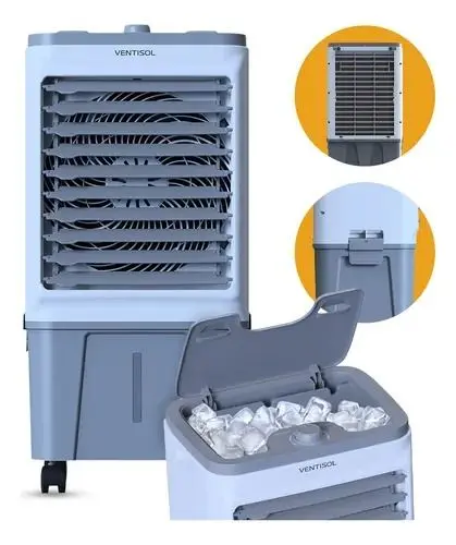Climatizador Evaporativo Portátil Ventisol 16 Litros Frio Branco e Cinza 130W 127V CLIN16 01