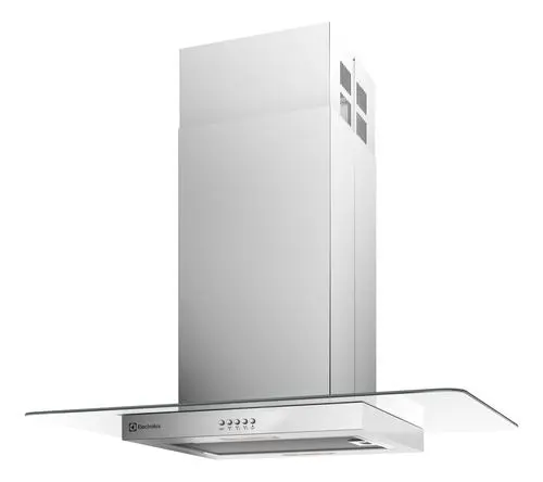 Coifa de Ilha Vidro Electrolux 90cm com LED Inox 127V