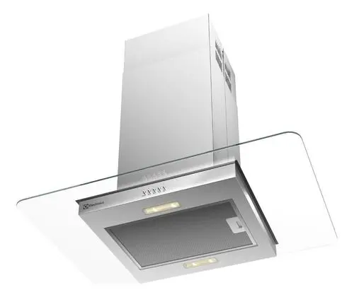 Coifa de Ilha Vidro Electrolux 90cm com Luz de LED Inox 220V