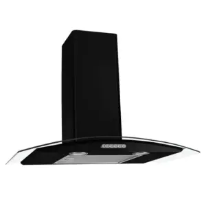 Coifa de Parede Vidro Curvo Fogatti Slim 70cm Black