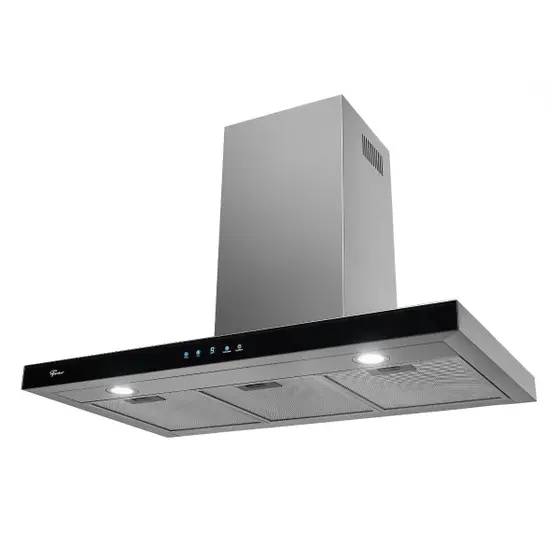 Coifa de Parede Fischer Infinity 90cm Vidro Preto e Inox Digital Touch 127V