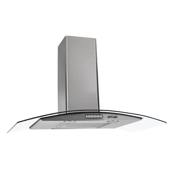 Coifa de Parede Vidro Curvo Fogatti Slim 90cm Inox