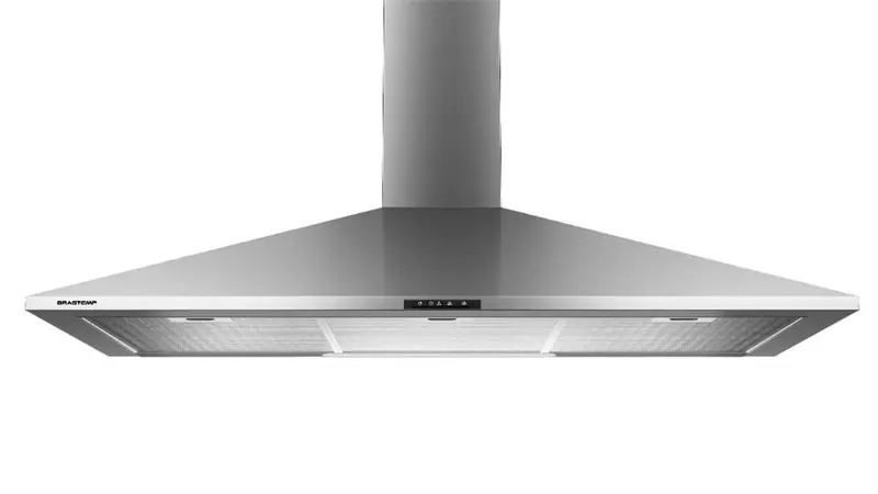 Coifa de Parede Piramidal Brastemp 90cm Inox Duplo Filtro BAI91BR