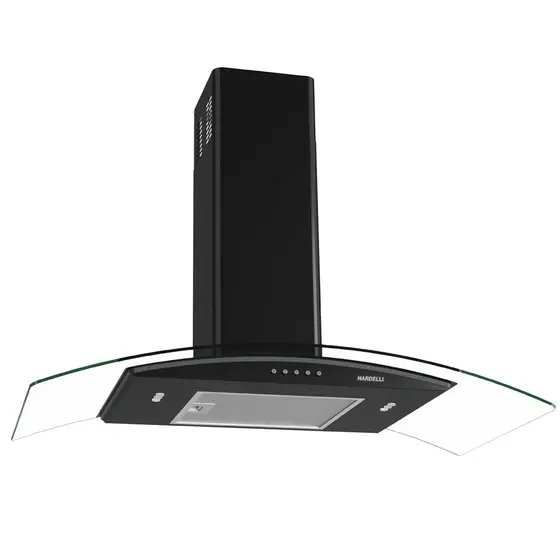 Coifa de Parede Vidro Curvo Nardelli Clean 90cm Black