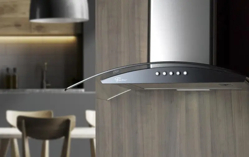 Coifa de Parede Vidro Curvo Fischer Fit 60cm 127V