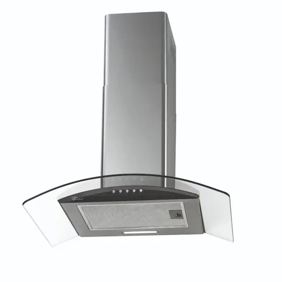 Coifa de Parede Vidro Curvo Fischer Fit 60cm Inox