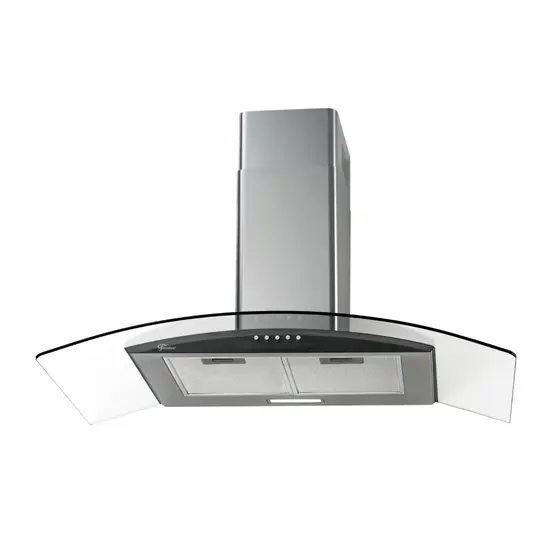 Coifa de Parede Vidro Curvo Fischer Fit 90cm