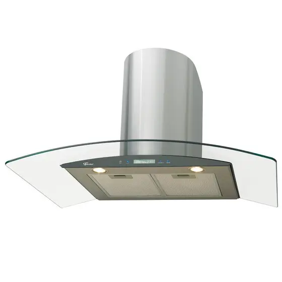 Coifa de Parede Fischer Talent Touch 90cm Aço Inox e Vidro Digital