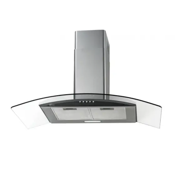 Coifa de Parede Vidro Curvo Fischer Fit 90cm 220V