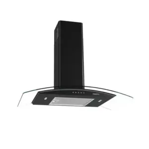 Coifa de Parede Vidro Curvo Fogatti Clean 80cm com LED