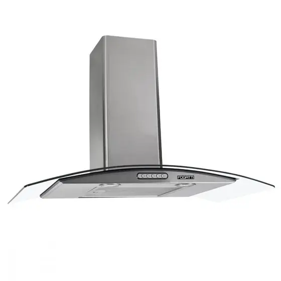 Coifa de Parede Vidro Curvo Fogatti Slim 80cm Inox 110V