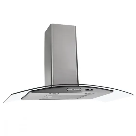 Coifa de Parede Vidro Curvo Fogatti Slim 90cm Inox 110V