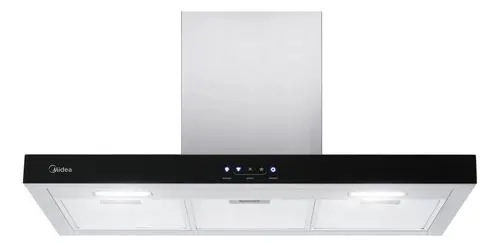 Coifa de Parede Midea ProTouch 90cm Inox e Preto 127V