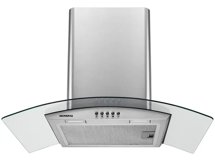 Coifa de Parede Vidro Curvo Mondial 60cm Inox CF60-01