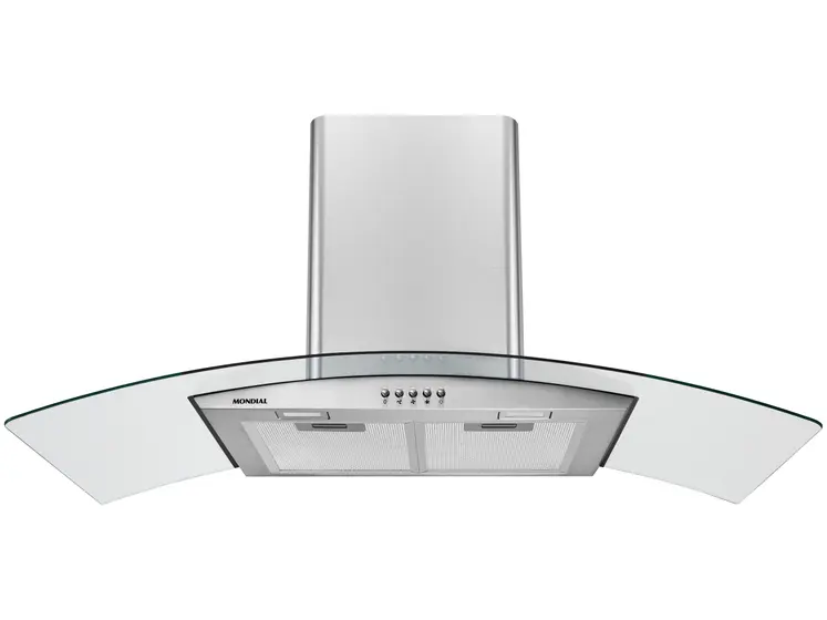 Coifa de Parede Vidro Curvo Mondial 90cm Inox CF90-01