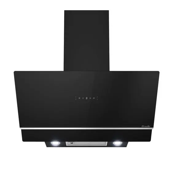 Coifa de Parede Mueller 90cm Vidro Preto com Comando de Movimento