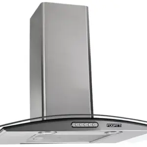 Coifa de Parede Vidro Curvo Fogatti Slim 70cm Inox para 4 a 5 bocas