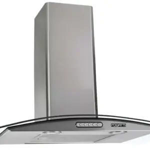 Coifa de Parede Vidro Curvo Fogatti Slim 75cm Inox para 4 a 6 bocas