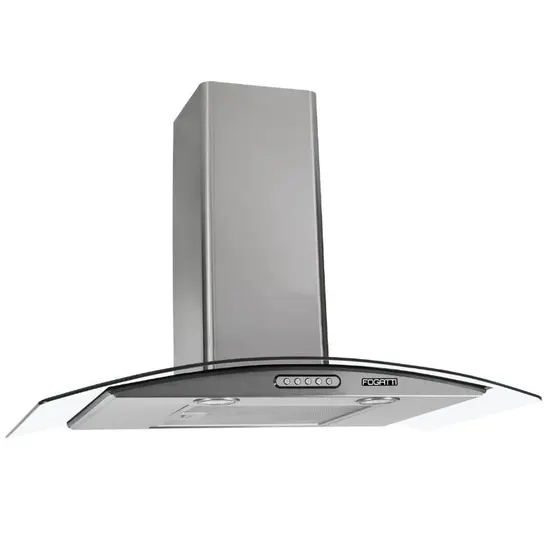 Coifa de Parede Vidro Curvo Fogatti Slim 75cm Inox 220V