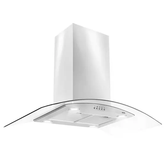 Coifa de Ilha Vidro Curvo EOS 90cm Inox 110V ECO90IV