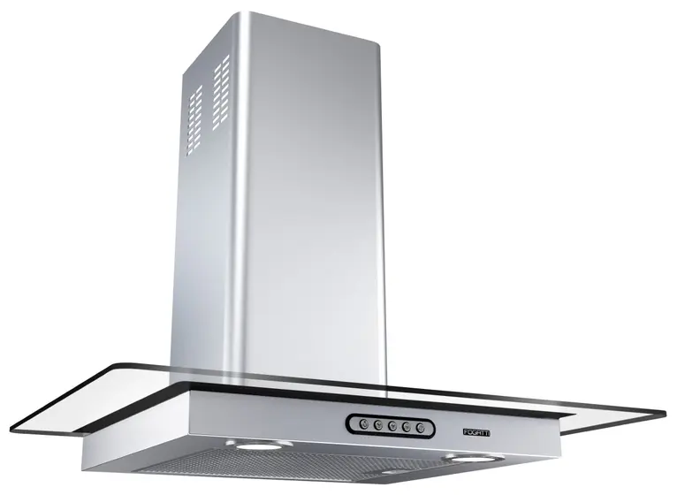 Coifa de Parede Vidro Reto Fogatti Slim 60cm Inox para 4 a 5 bocas