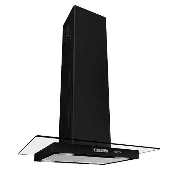 Coifa de Ilha Vidro Reto Fogatti 75cm Temperado