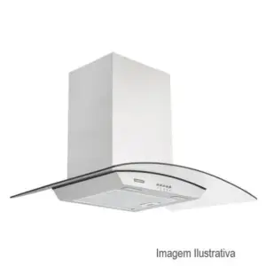 Coifa de Parede Tramontina New Vetro 80cm Inox e Vidro Temperado 95800/012 Coifa de Parede Tramontina New Vetro 80cm Inox e Vidro Temperado 95800/012