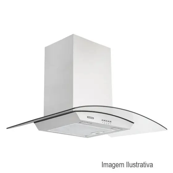 Coifa de Parede Tramontina New Vetro 80cm Inox e Vidro Temperado 95800/012