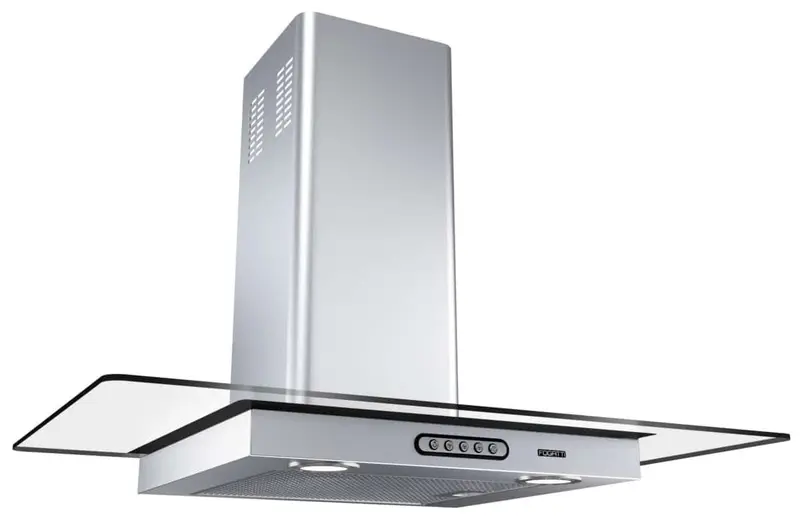 Coifa de Parede Vidro Reto Fogatti Slim 75cm Inox para 4 a 6 bocas