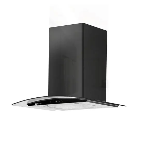 Coifa de Parede Vidro Curvo Gallant Milano 60cm Preta 127V