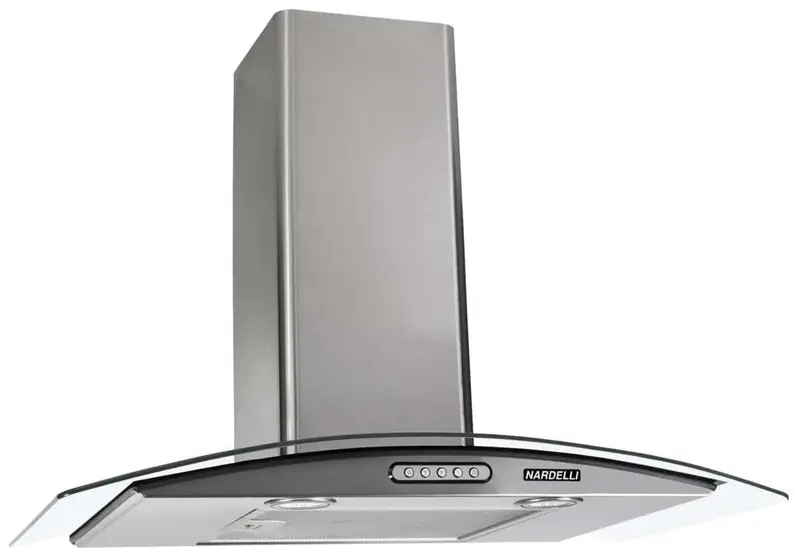 Coifa de Parede Vidro Curvo Nardelli Slim 70cm Inox para 4 a 5 bocas