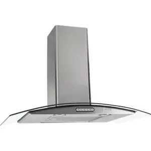 Coifa de Parede Vidro Curvo Fogatti Slim 75cm Inox